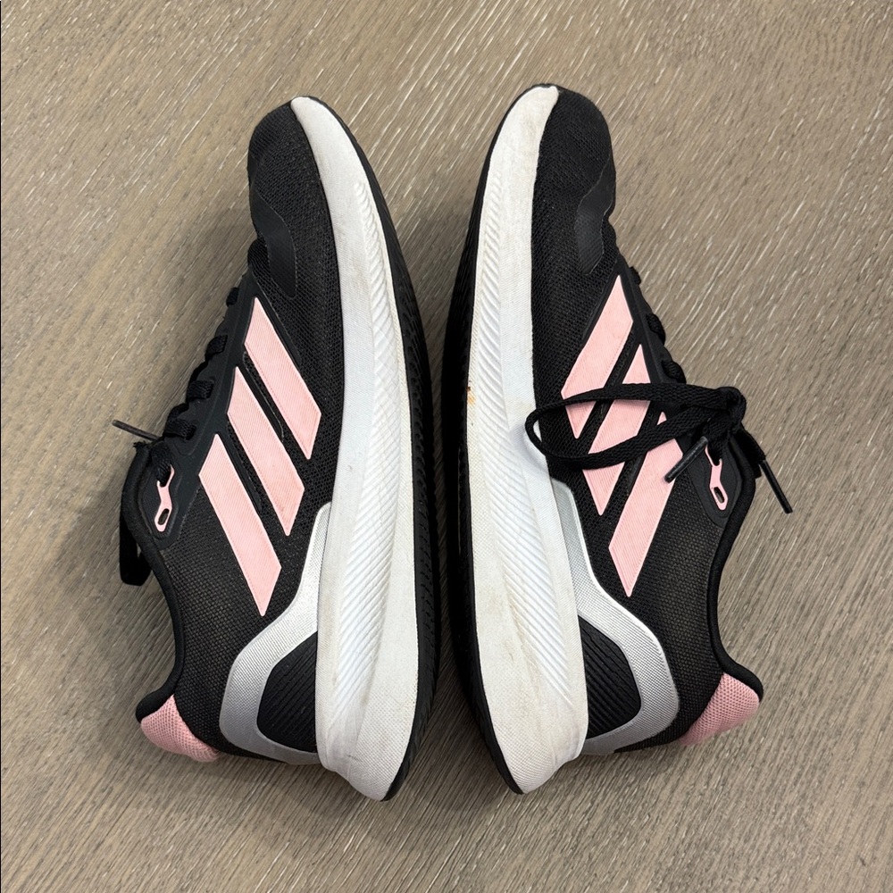 Adidas Girl’s Black and Pink Sneakers - Picture 5 of 7